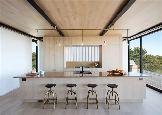 Американская фирма Bates Masi + Architects Hamptons House - минималистская кухня