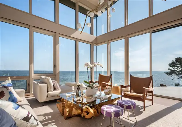 Резиденция Hamptons Marvel Architects - гостиная