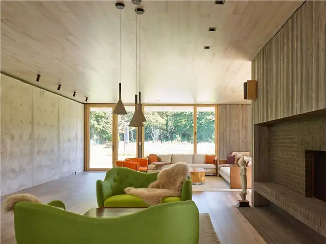 Haptons gabled concrete house living