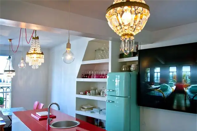 Бирюзовый холодильник smeg