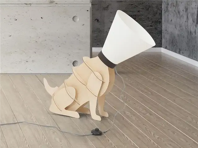 Современная фанера в форме собаки