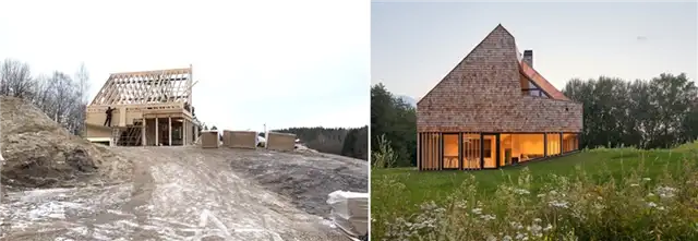 Строительство дома на возвышенности