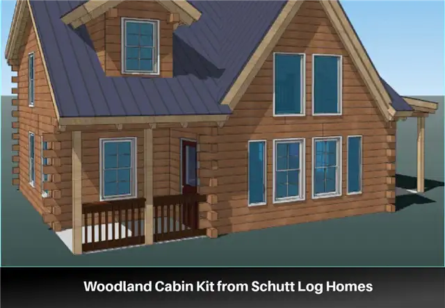 Комплект хижины Woodland от Schutt Log Homes