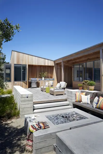 Терраса Surf House by Feldman Architecture с видом на океан