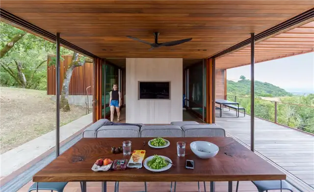 Терраса Surf House by Feldman Architecture с видом на океан