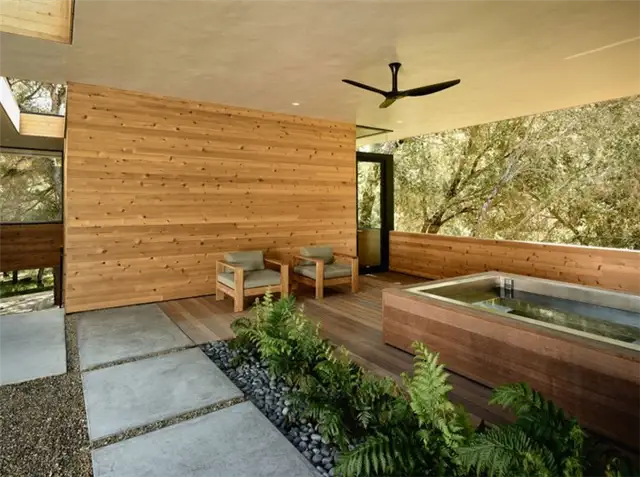 Терраса Surf House by Feldman Architecture с видом на океан