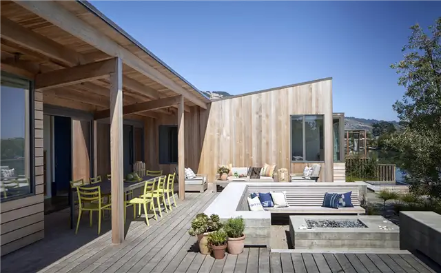 Терраса Surf House by Feldman Architecture с видом на океан