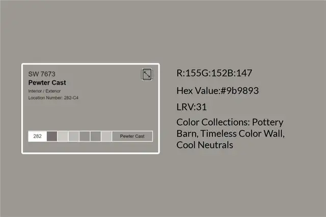 Sherwin Williams Pewter Cast
