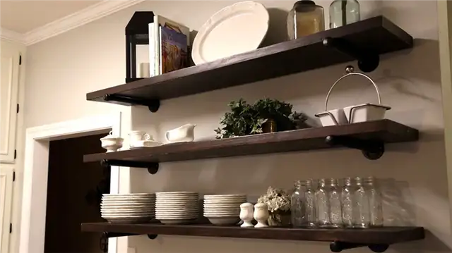 Деревенские плавающие полки diy