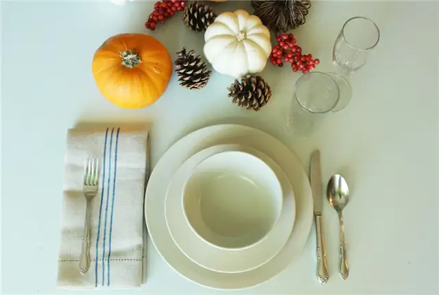 DIY (своими руками) Grain Sack Linen Napkin - цвета для вашего стола на День благодарения