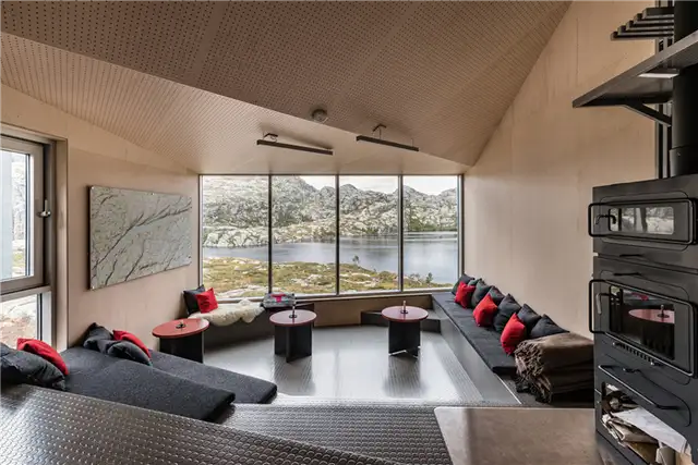 Гостиная зона Skåpet Mountain Lodges in Soddatjørn