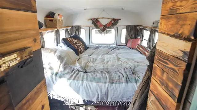 Awesome School Bus Conversion Into Tiny House on Wheels-bedroom