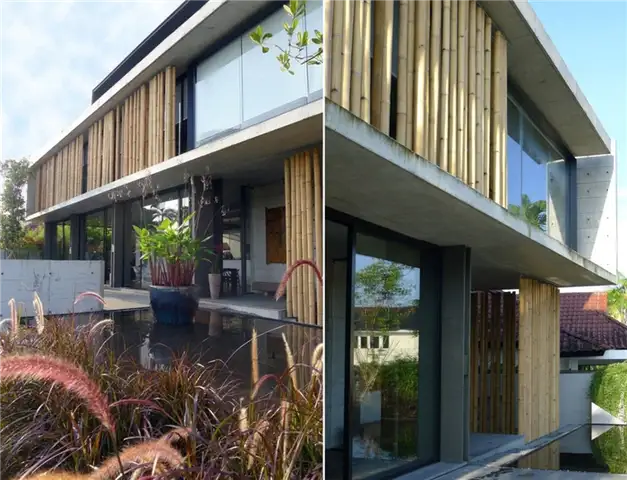 Дом с бамбуковыми занавесками от Eco-id Architects