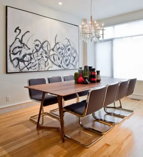modern-dining-room-leather-chairs-wall-art