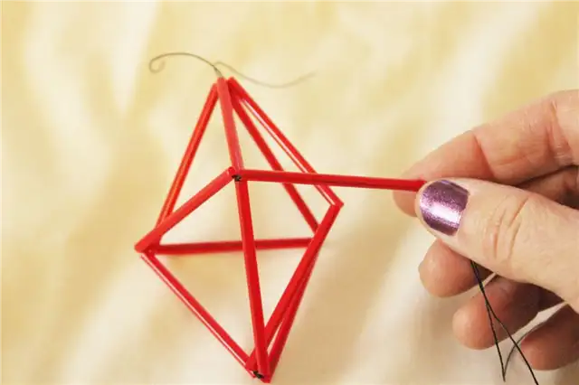 DIY (своими руками) Goemetric соломенные украшения - нить еще один один длина соломы