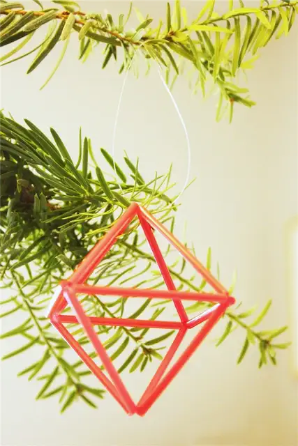 DIY (своими руками) Goemetric Straw Ornaments-DIY (своими руками) украшение из вашей рождественской елки