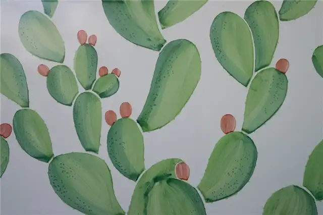 Ceramica Francesco de Maio - Blu Ponti - зеленая плитка для ванной с кактусом