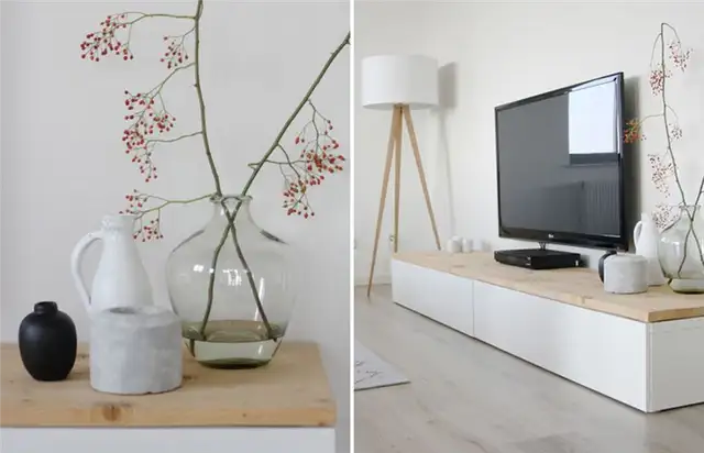 ikea-besta-cabinet-with-wood-on-top