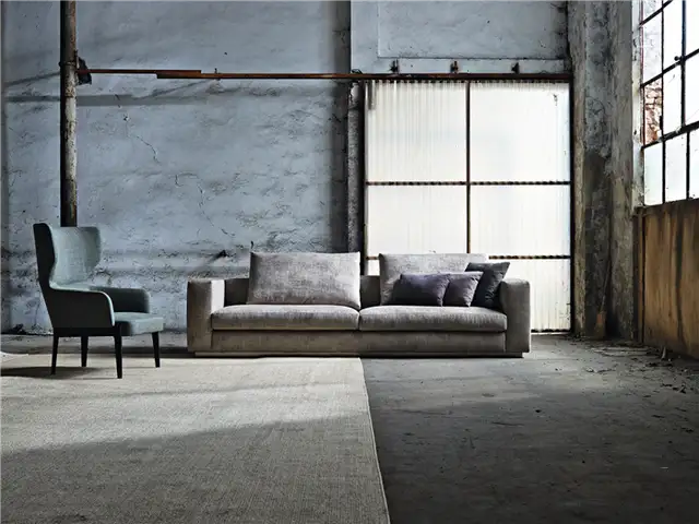 трехместный диван с мягкой обивкой reversi-upholstered