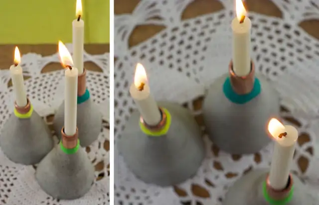 Держатели для свечей из бетона