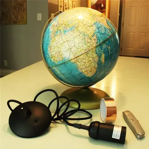 DIY (своими руками) Глобус Подвесной Светильник Материалы