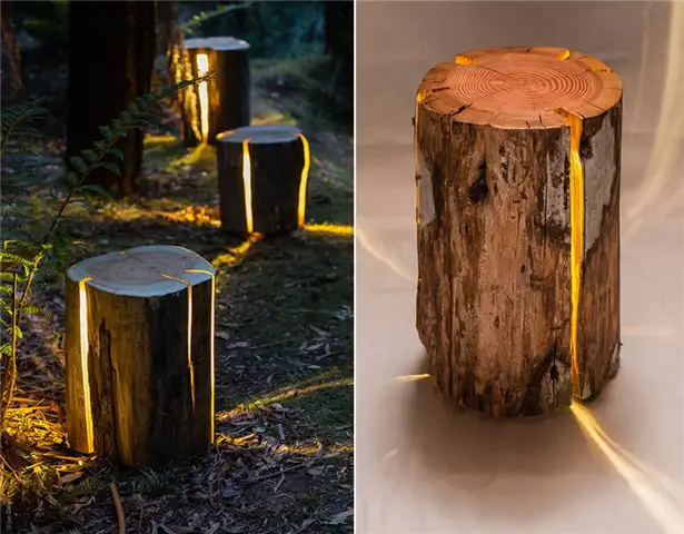 Коллаж Cracked Log Lamps by Duncan Meerding