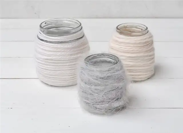 DIY (своими руками) Держатель для свечей из шерсти Трио из шерсти
