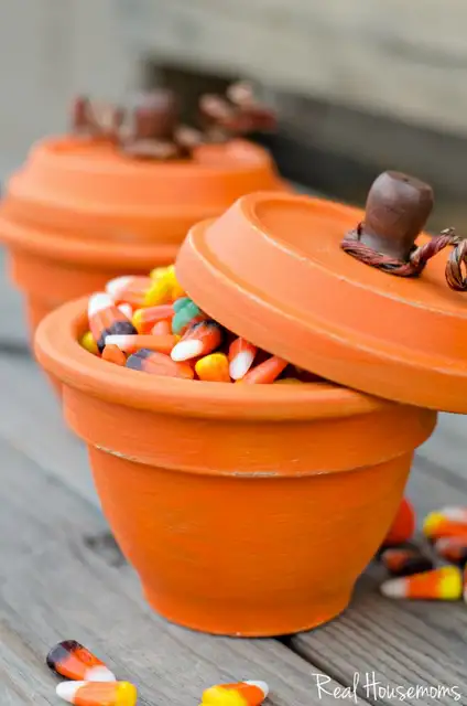 Терракотовые горшки DIY (своими руками) Pumpkin