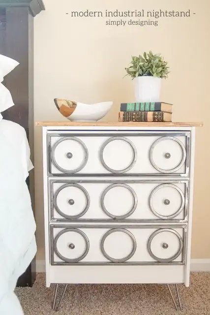 Современная промышленная тумбочка из ikea rast