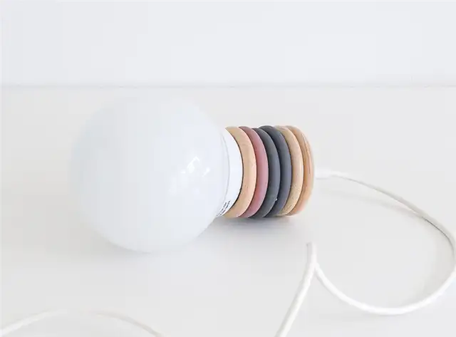 Лампа DIY (своими руками) Wooden Rings - 7