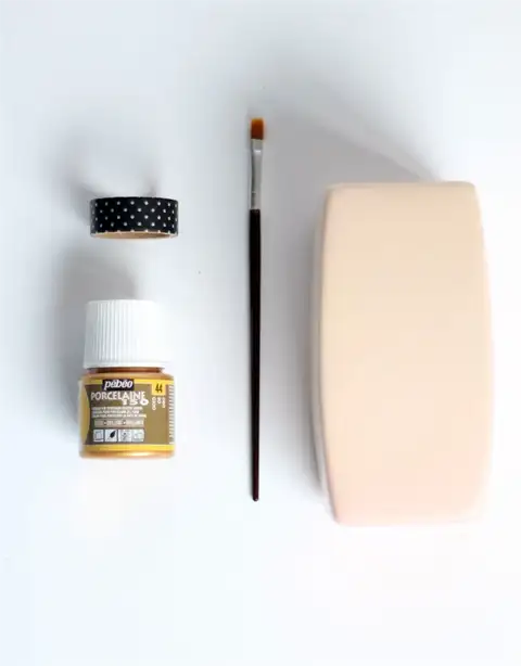 DIY (своими руками) Gold Stripe Vase расходные материалы