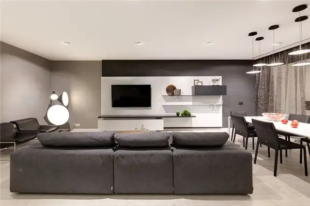 Светильник-барабан для гостиной Minsk apartment by I-project
