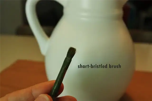 Кисть для рисования вазы DIY (своими руками) Hand Painted Striped Vase