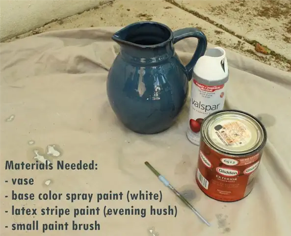 Материалы для вазы DIY (своими руками) Hand Painted Striped Vase