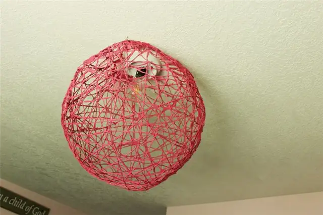 DIY (своими руками) String Globe Light - негабаритный дизайн