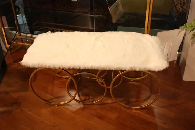 uttermost-fur-bench-design-with-gold-base