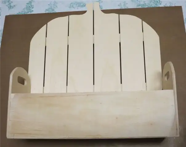 корзина из тыквы для осени перед покраской