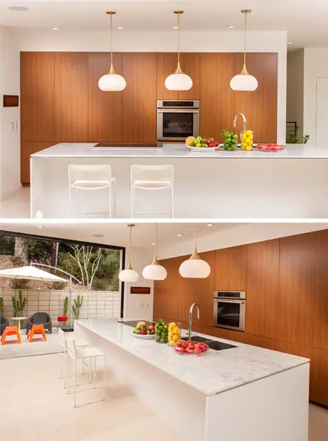 Кухонный остров Clea House с мраморной столешницей