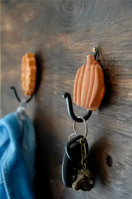 Fall Inspired Leaf and Pumpkin Wall Hooks Pumpkin
