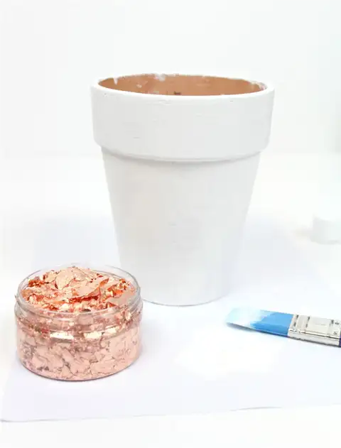 DIY (своими руками) медной фольги Planter сухой
