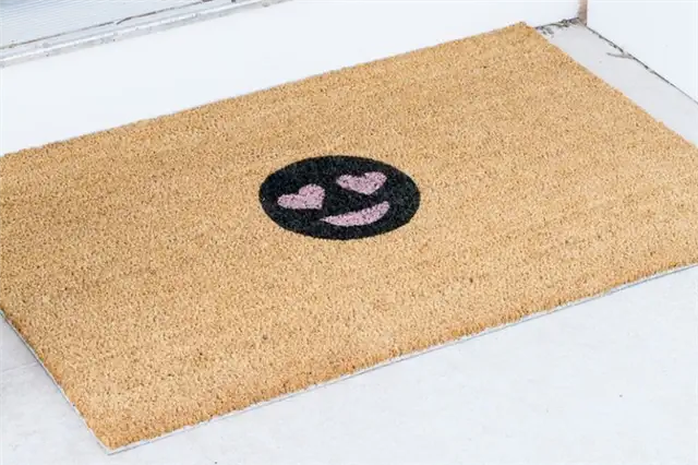 DIY (своими руками) Heart Eye Emoji Doormat