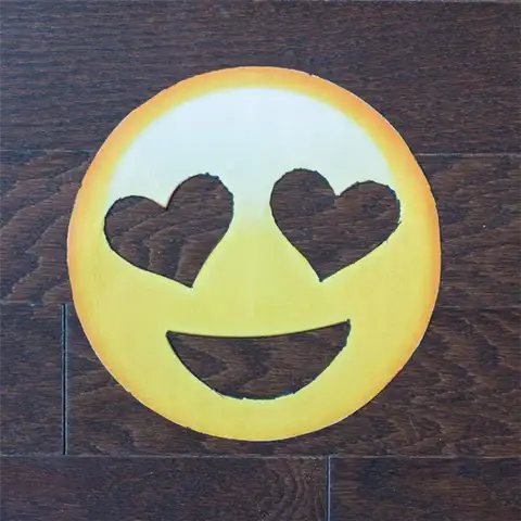 DIY (своими руками) Heart Eye Emoji Doormat Нарисовать дизайн