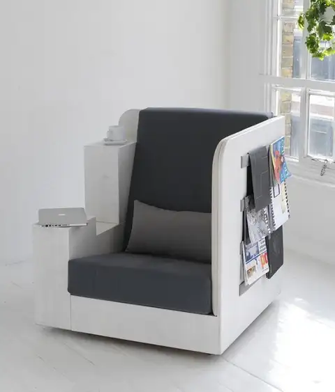 Дизайн библиотечного кресла с системой хранения