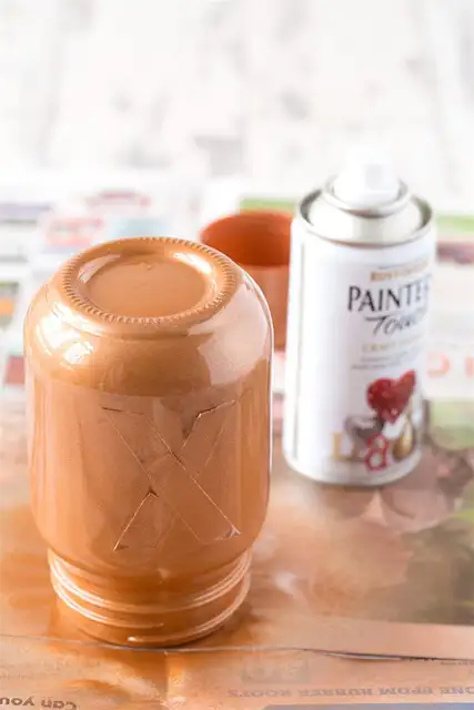DIY (своими руками) Mason Jar Votives - краска-спрей