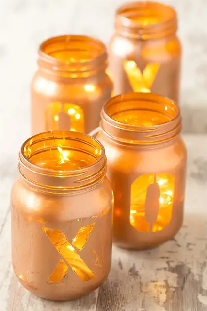 DIY (своими руками) Mason Jar Votives Display