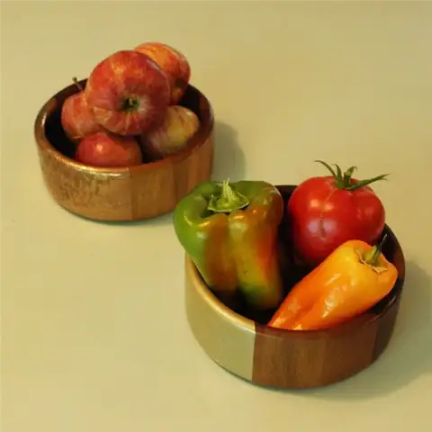 Простые деревянные чаши DIY (своими руками) с металлическими акцентами