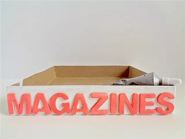 DIY (своими руками) Paper Mache Box Magazine Holde r-Lid