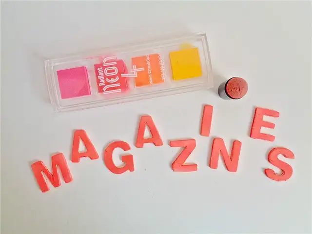 DIY (своими руками) Paper Mache Box Magazine Holder - Деревянные буквы
