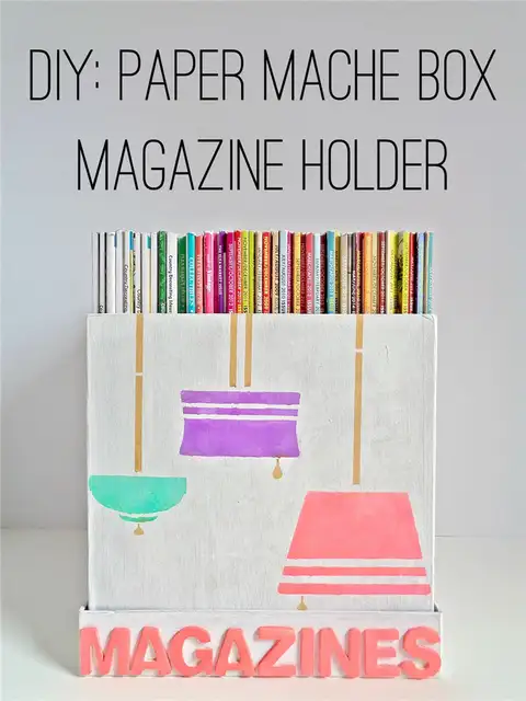 DIY (своими руками) Paper Mache Box Magazine Holder