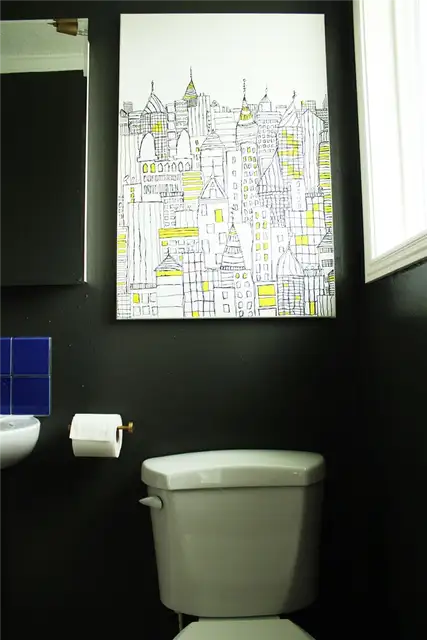 DIY (своими руками) Sharpie Cityscape Art - желтый цвет по всему городскому пейзажу